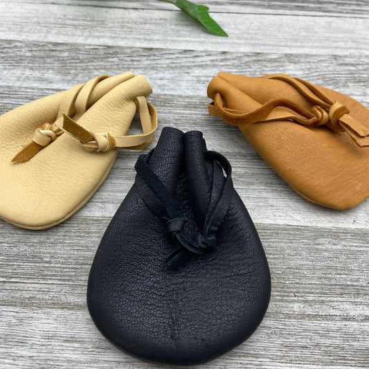 Deerskin Small Drawstring Pouch | Handmade in USA