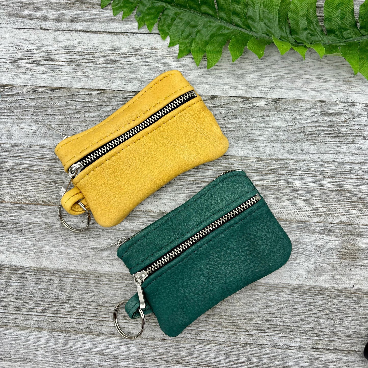 Deerskin 4.8" Double Zipper Pouch with Key Loop | Handmade in USA