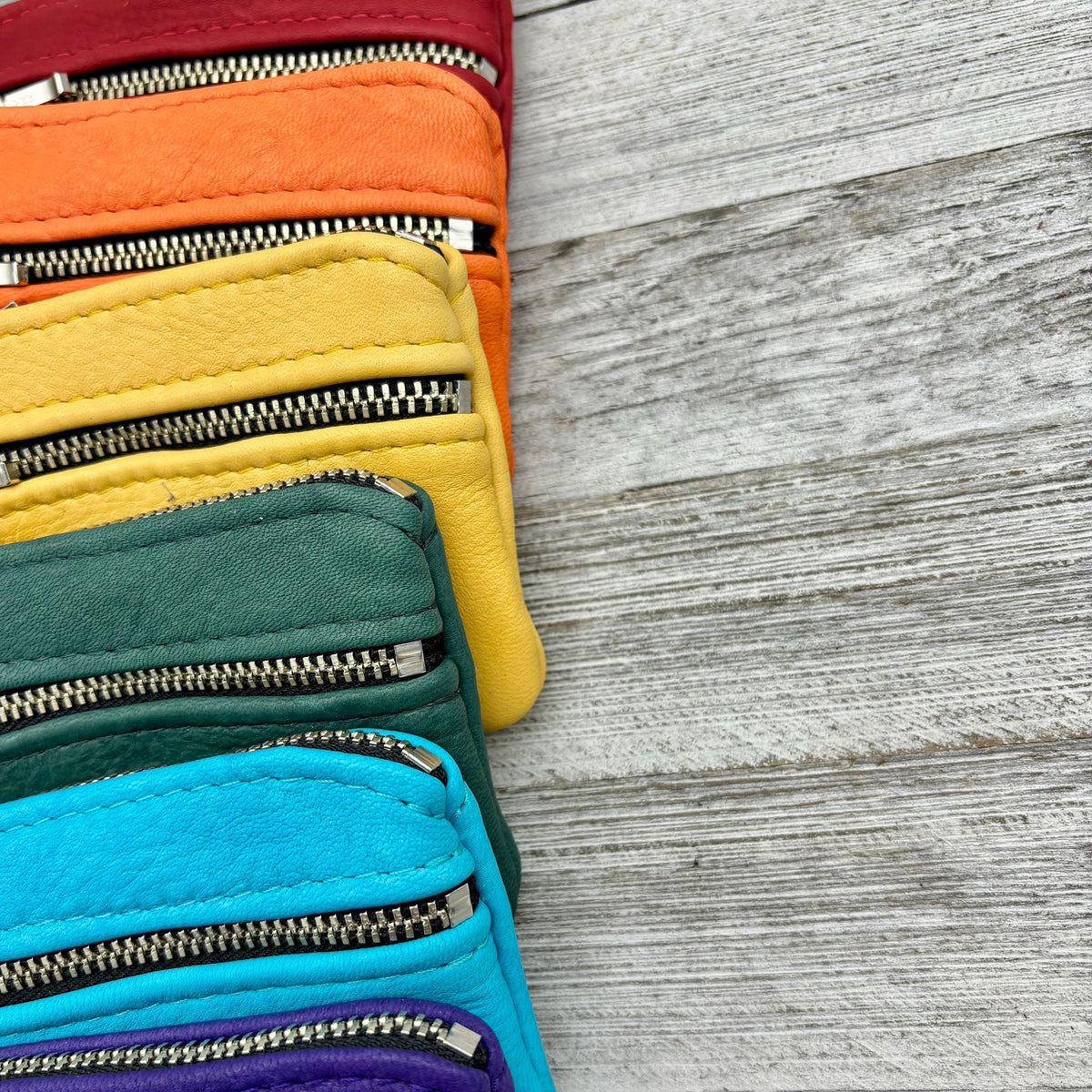 Deerskin 4.8" Double Zipper Pouch with Key Loop | Handmade in USA