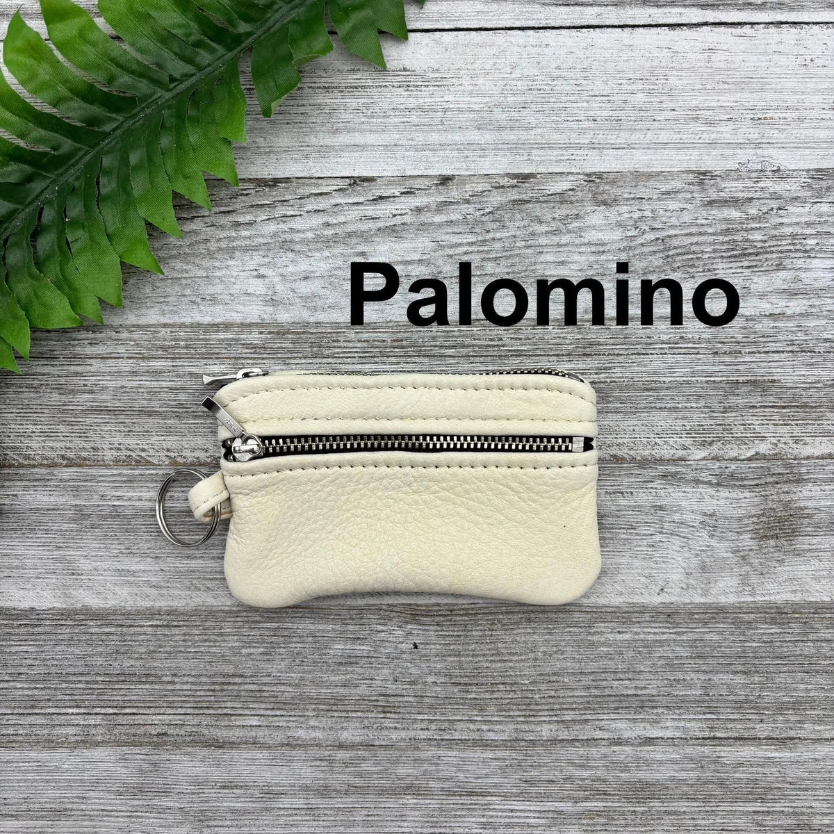 Deerskin 4.8" Double Zipper Pouch with Key Loop | Handmade in USA