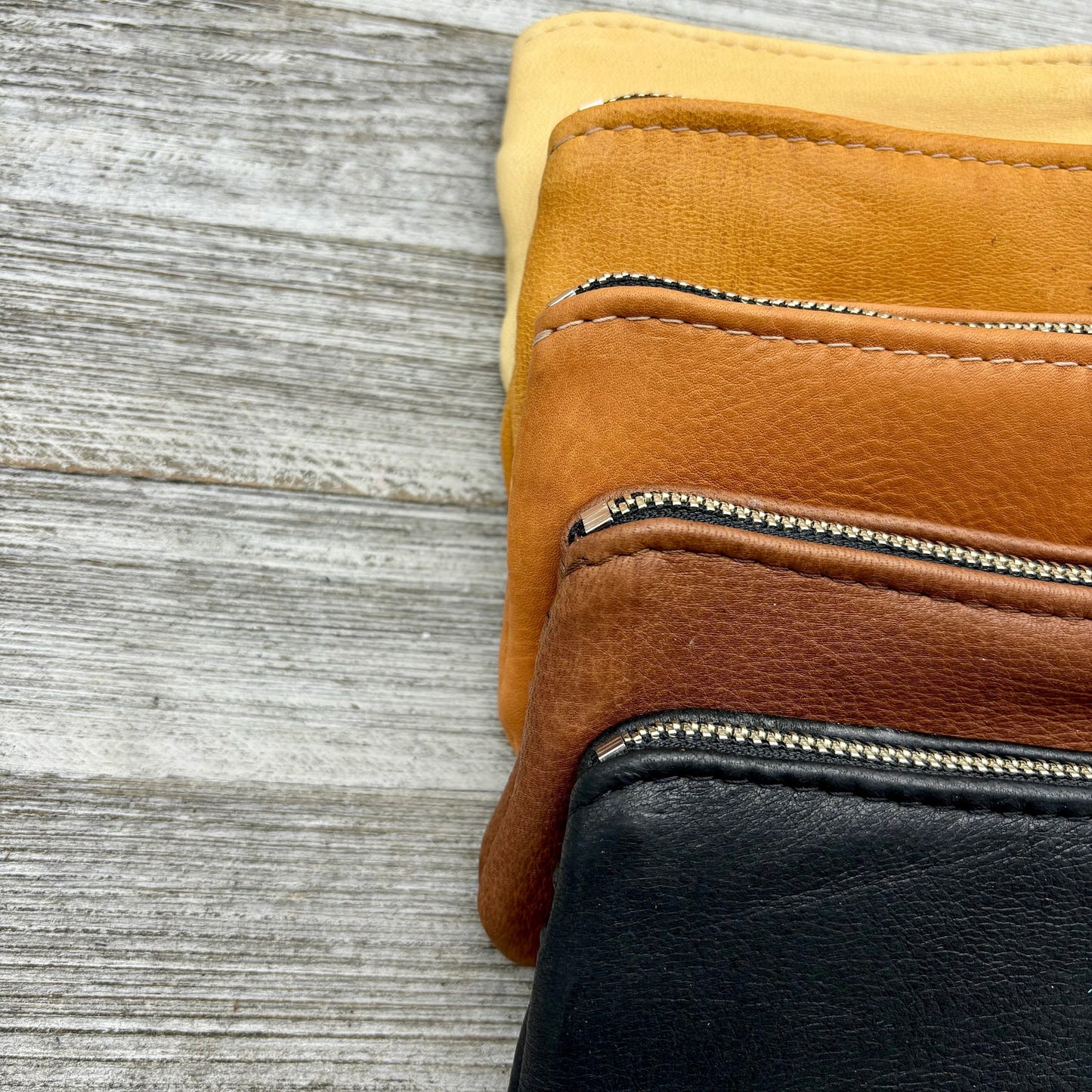Deerskin 4.8" Double Zipper Pouch with Key Loop | Handmade in USA