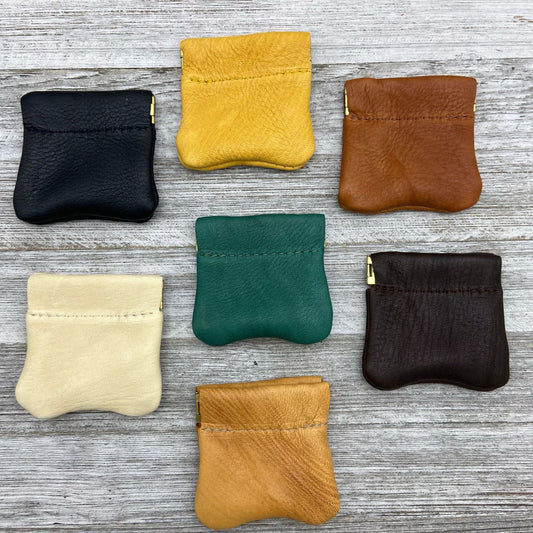 Deerskin Small Pop Coin Case | Handmade in USA