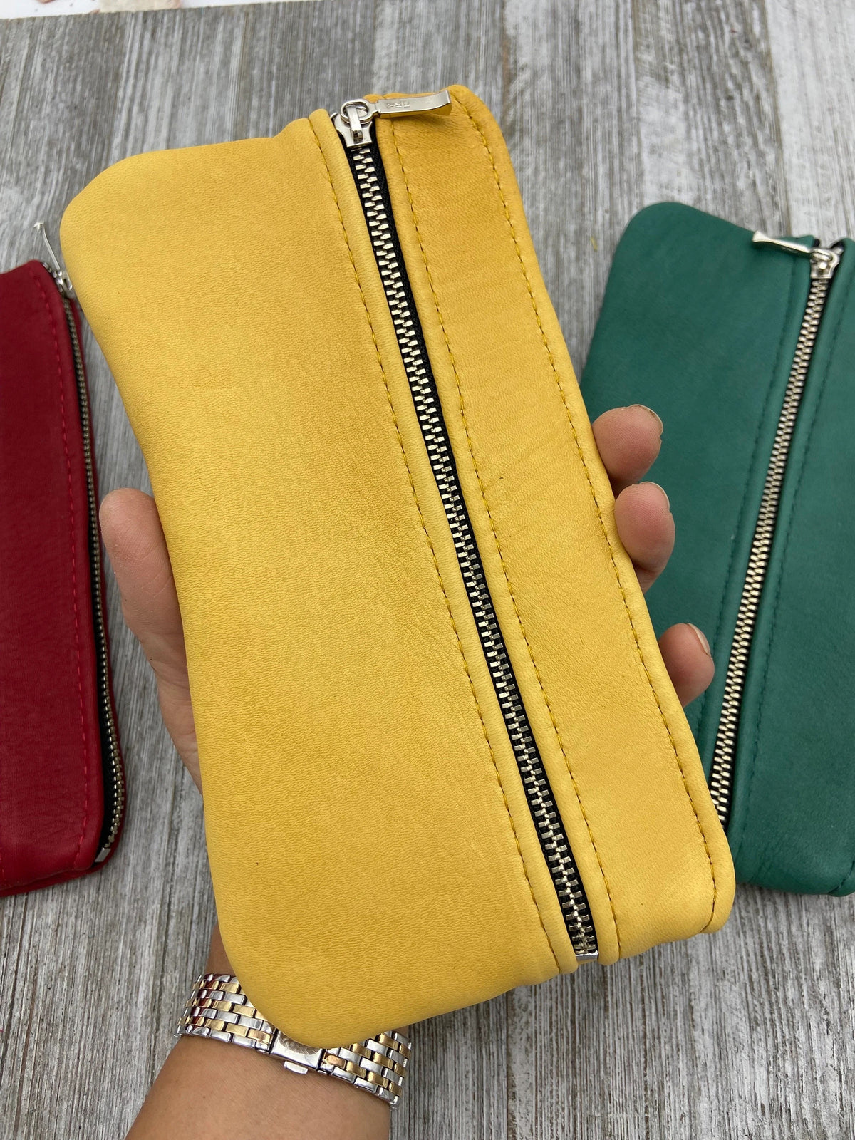 Deerskin 8" Double Zipper Pouch | Handmade in USA