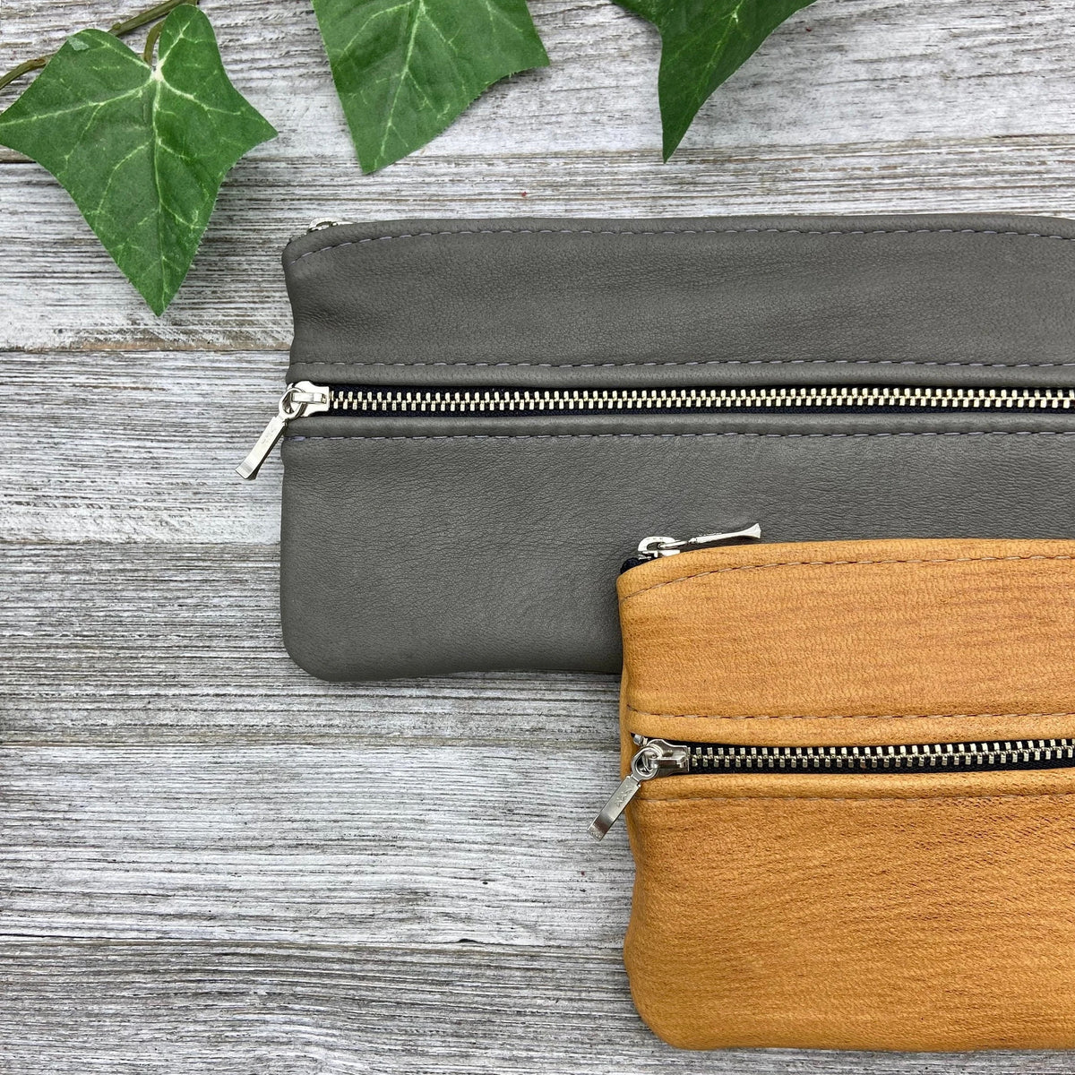 Deerskin 8" Double Zipper Pouch | Handmade in USA