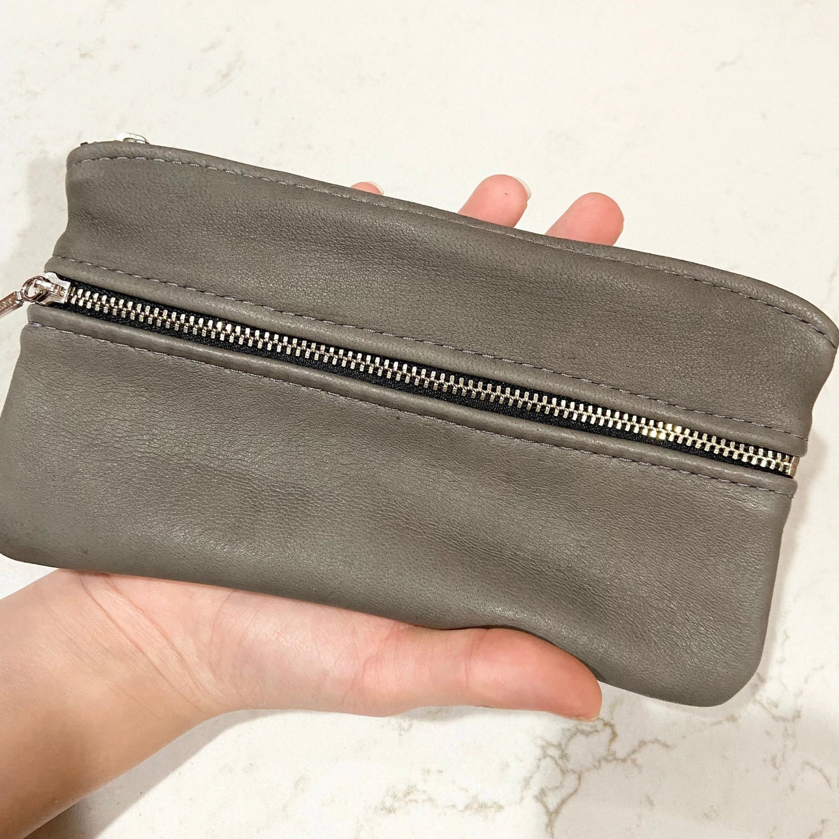 Deerskin 8" Double Zipper Pouch | Handmade in USA