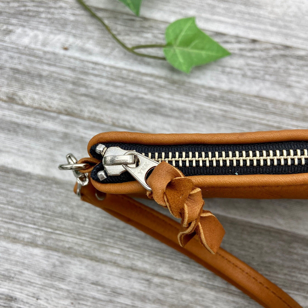 Deerskin 10" Zipper Pouch with Wristlet | Handmade in USA