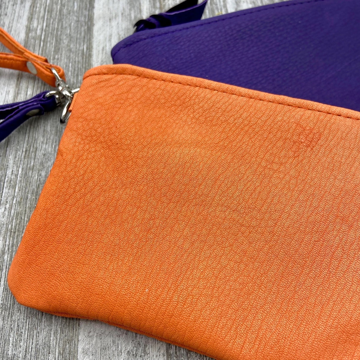 Deerskin 8" Zipper Pouch with Wristlet | Handmade in USA