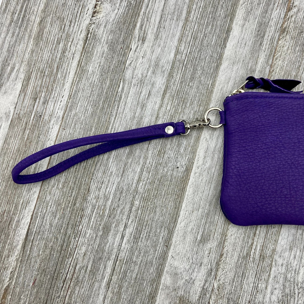 Deerskin 8" Zipper Pouch with Wristlet | Handmade in USA
