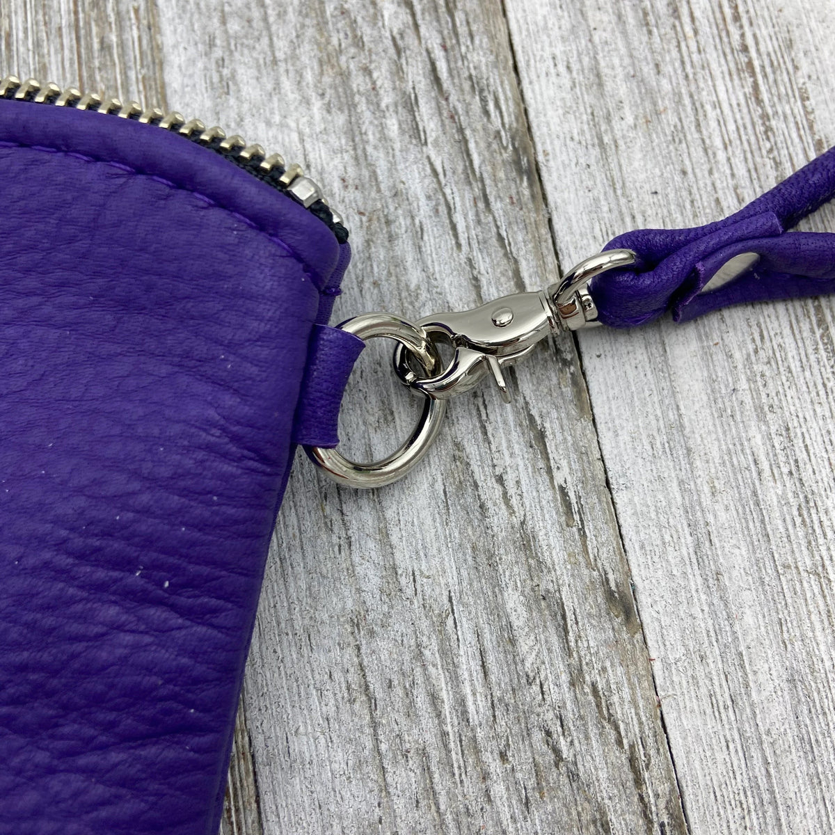 Deerskin 8" Zipper Pouch with Wristlet | Handmade in USA