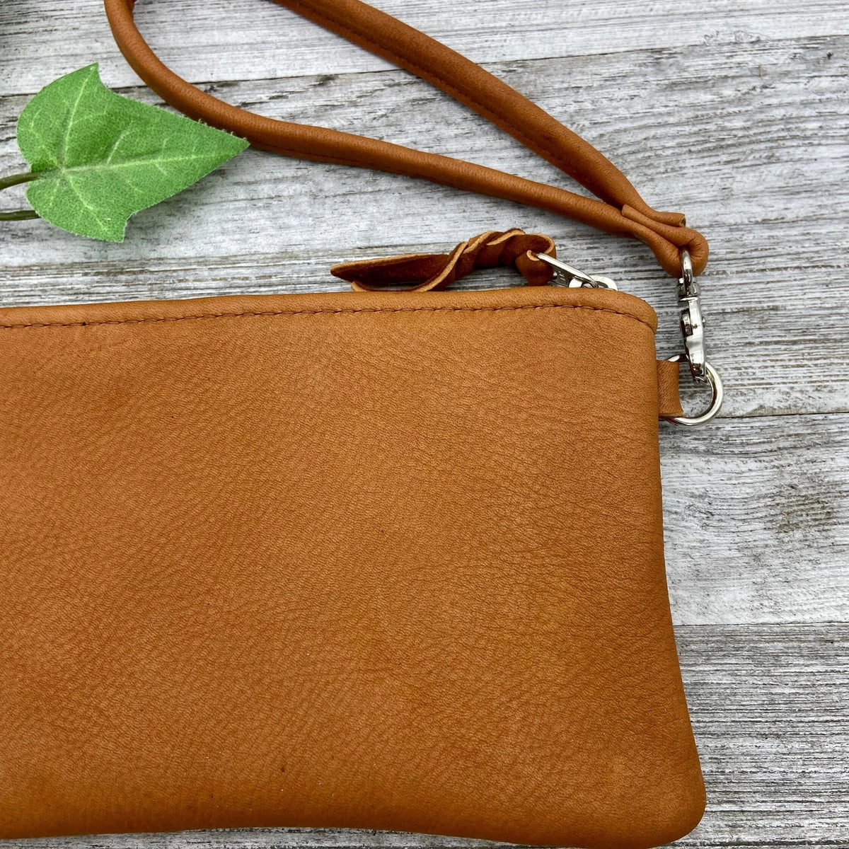 Deerskin 8" Zipper Pouch with Wristlet | Handmade in USA
