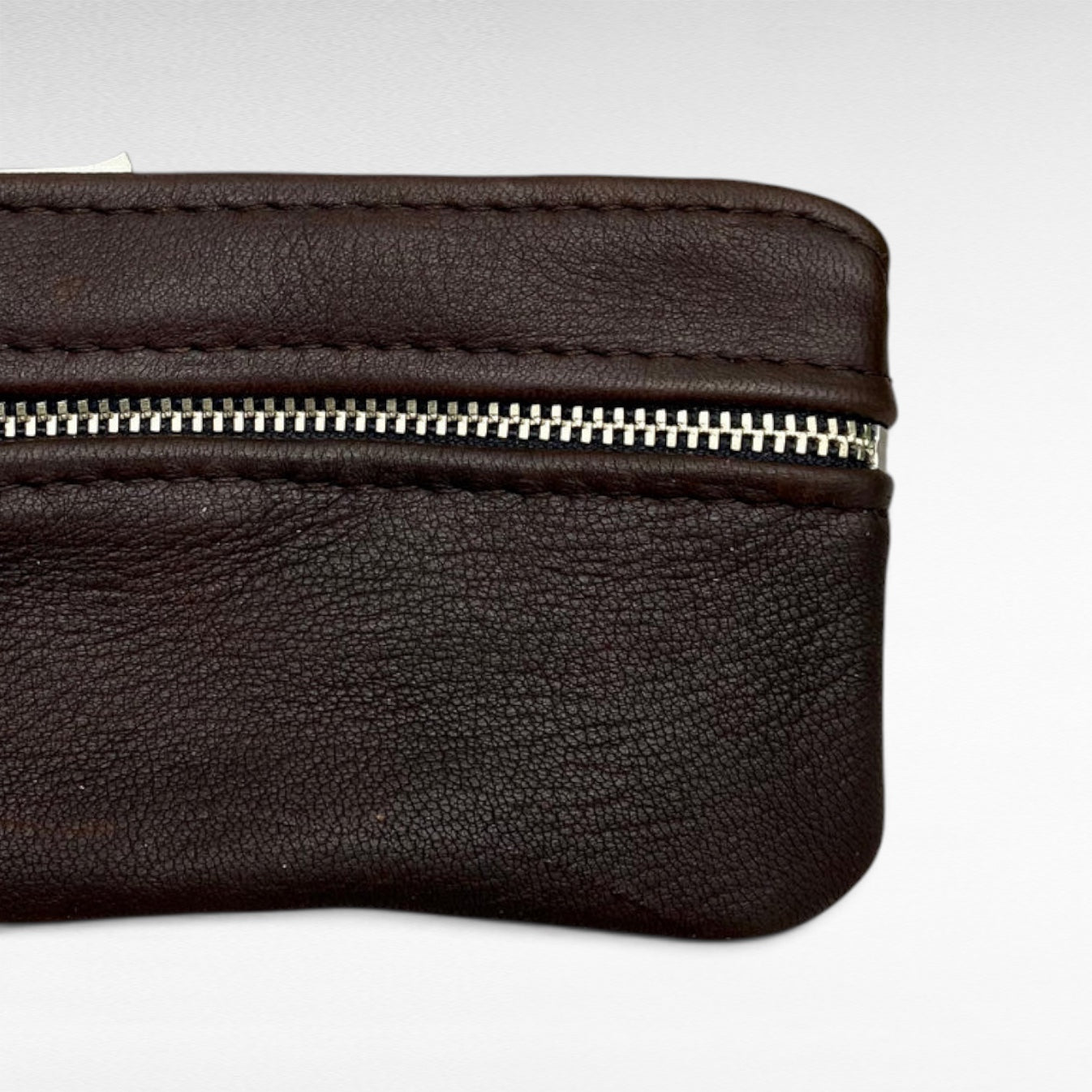 Small Deer Skin Double Zipper Pouch – 4.8" Zipper