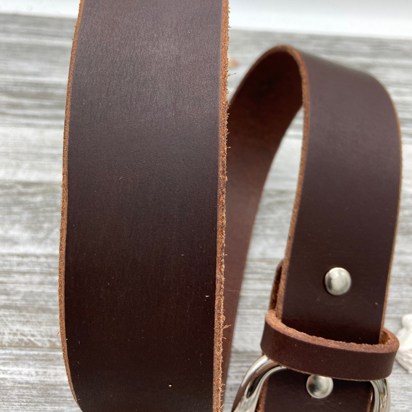 Dk. Brown Leather Belt (1 3/4”)