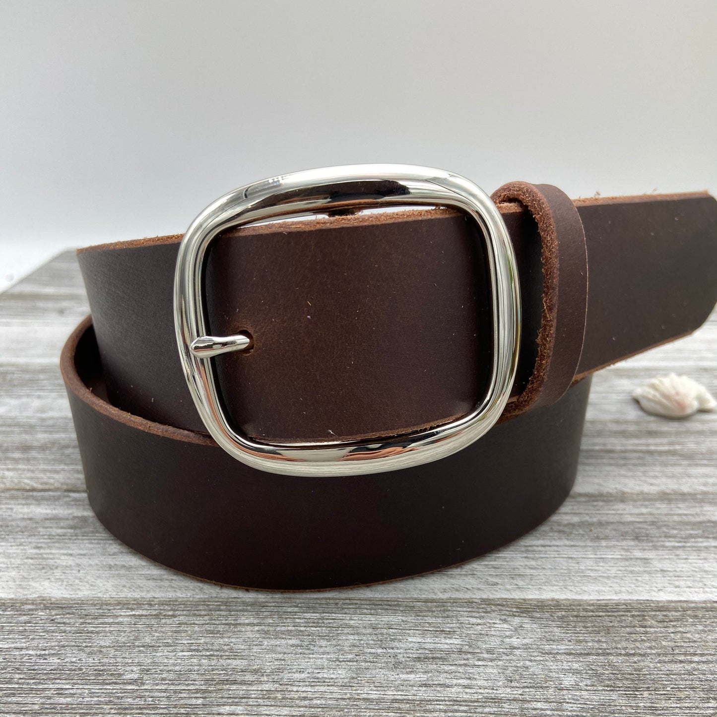 Dk. Brown Leather Belt (1 3/4”)