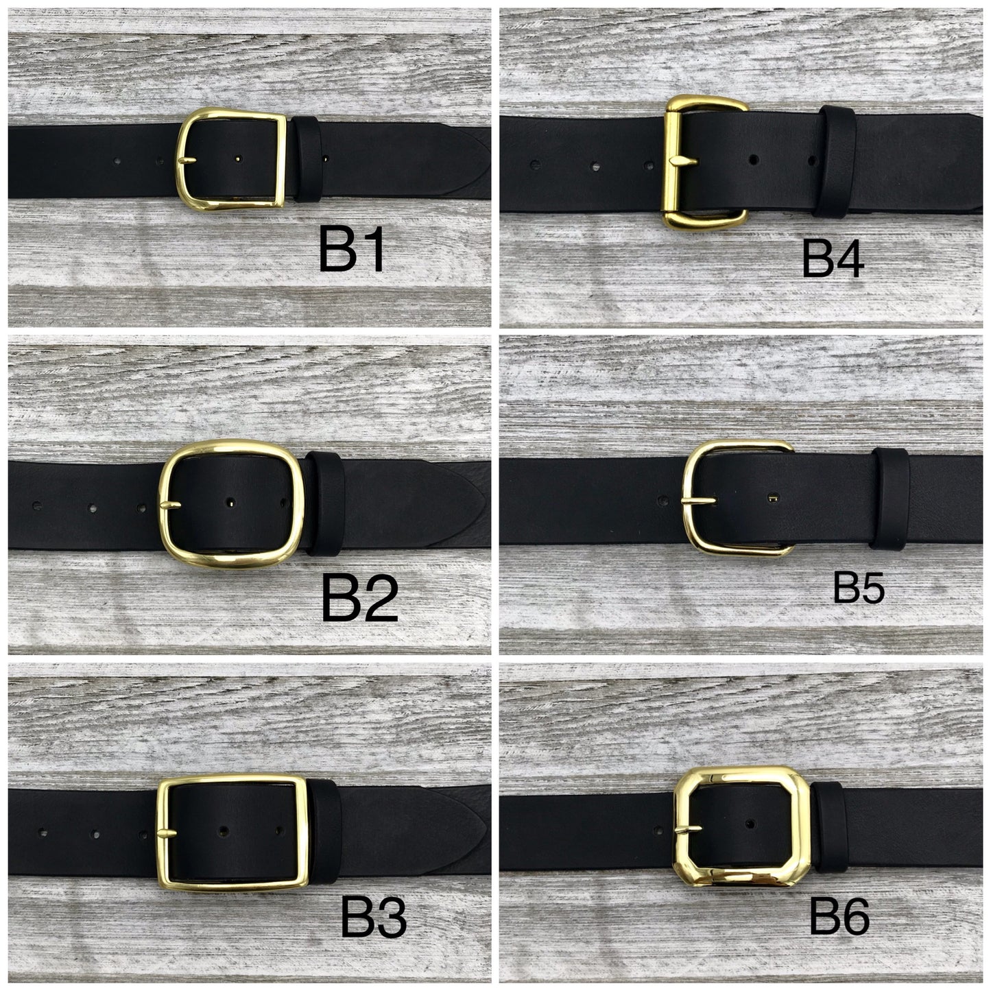 Black Leather Belt (1 1/2")