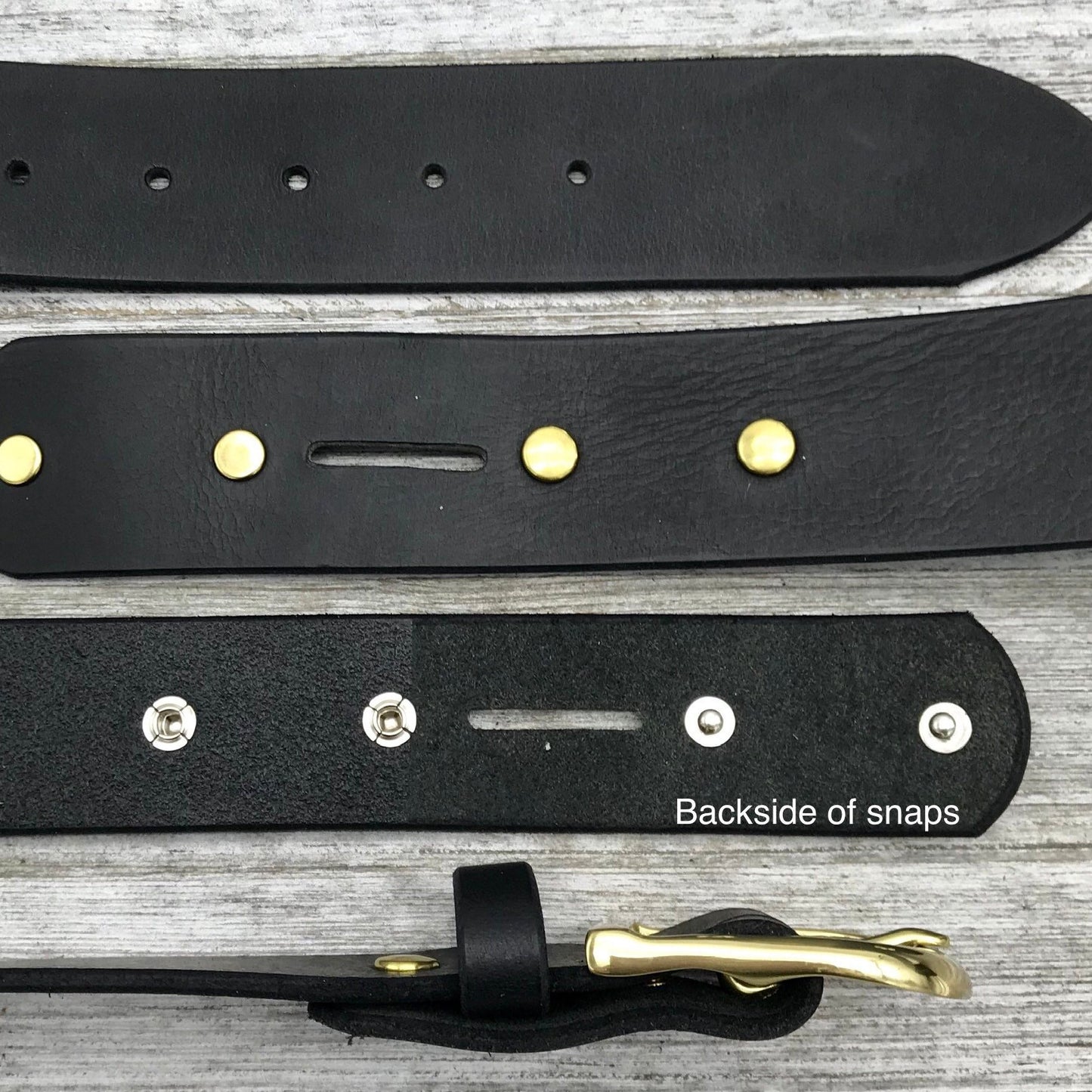 Vintage Distressed Dk.Brown Leather Belt (1 3/4”)