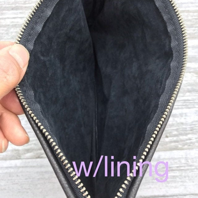 Leather Zipper Pouch (9.5" zipper)