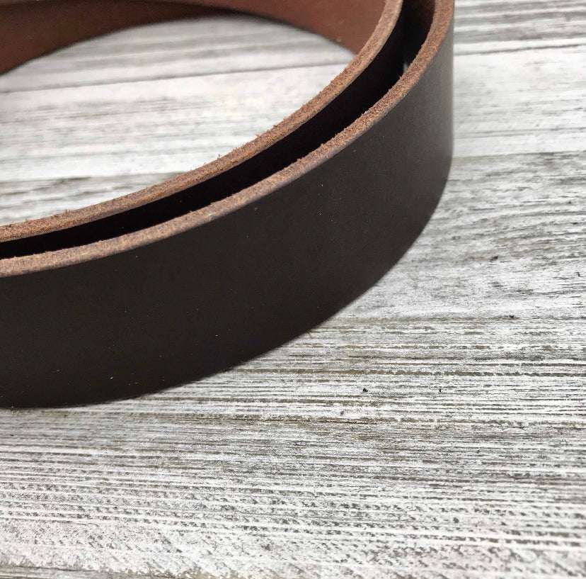 Dk. Brown Leather Belt (1 3/8”)