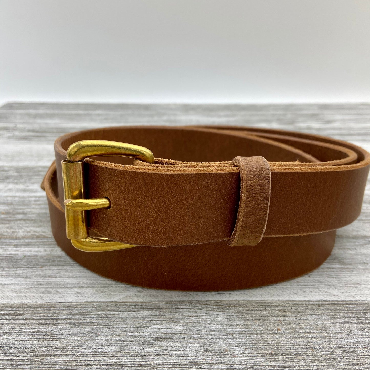 Light Brown Leather Belt (1 1/4”)
