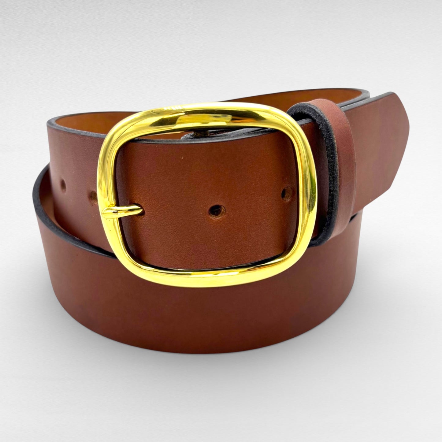 Brown Bridle Leather Belt – 1 3/4” Bridle Leather – Handcrafted in USA