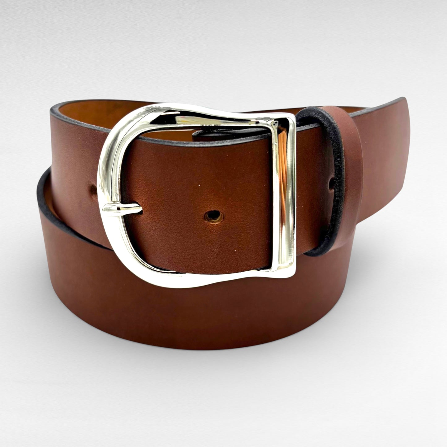 Brown Bridle Leather Belt – 1 3/4” Bridle Leather – Handcrafted in USA