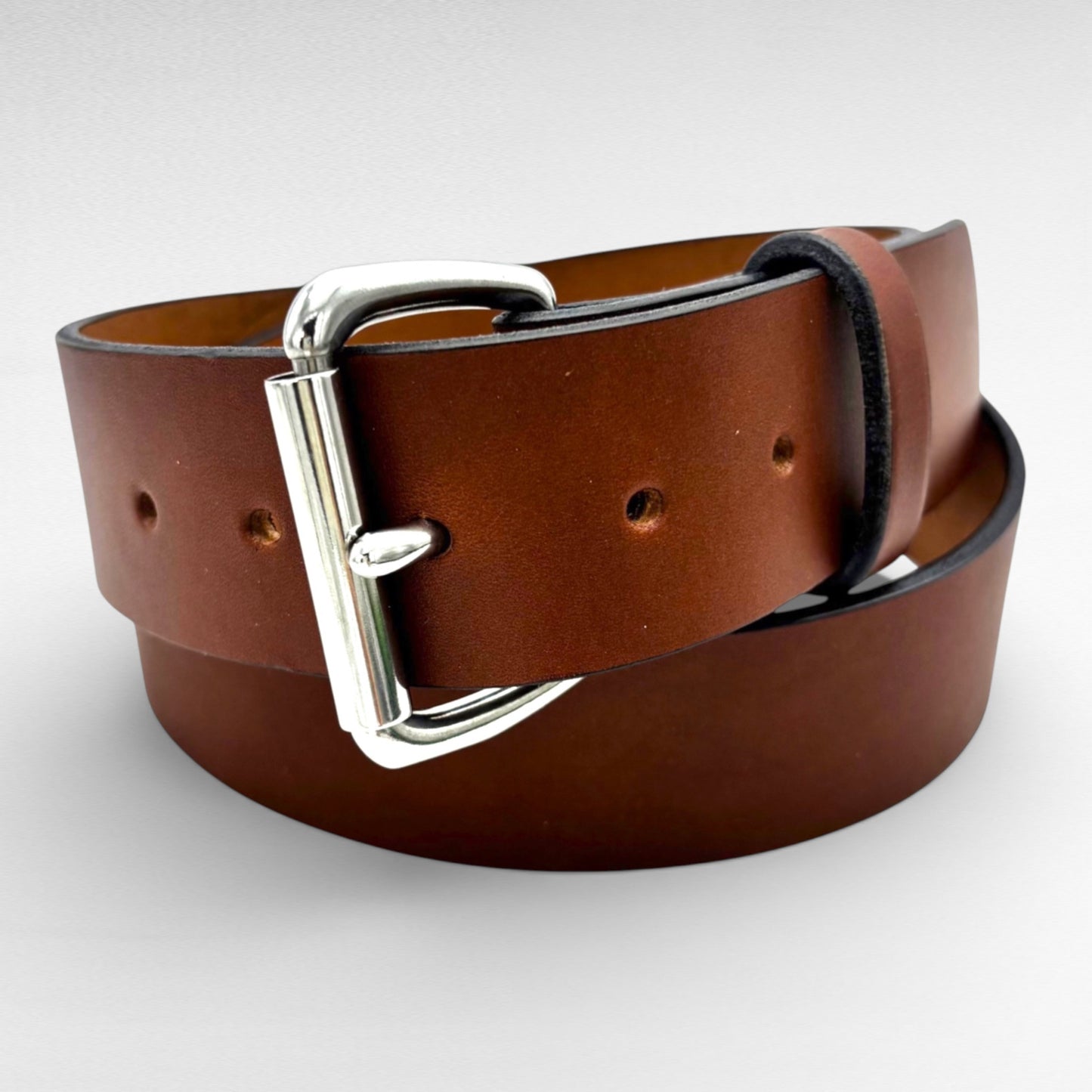 Brown Bridle Leather Belt – 1 3/4” Bridle Leather – Handcrafted in USA