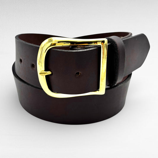 Dark Brown Bridle Leather Belt – 1 3/4” Bridle Leather – Handcrafted in USA
