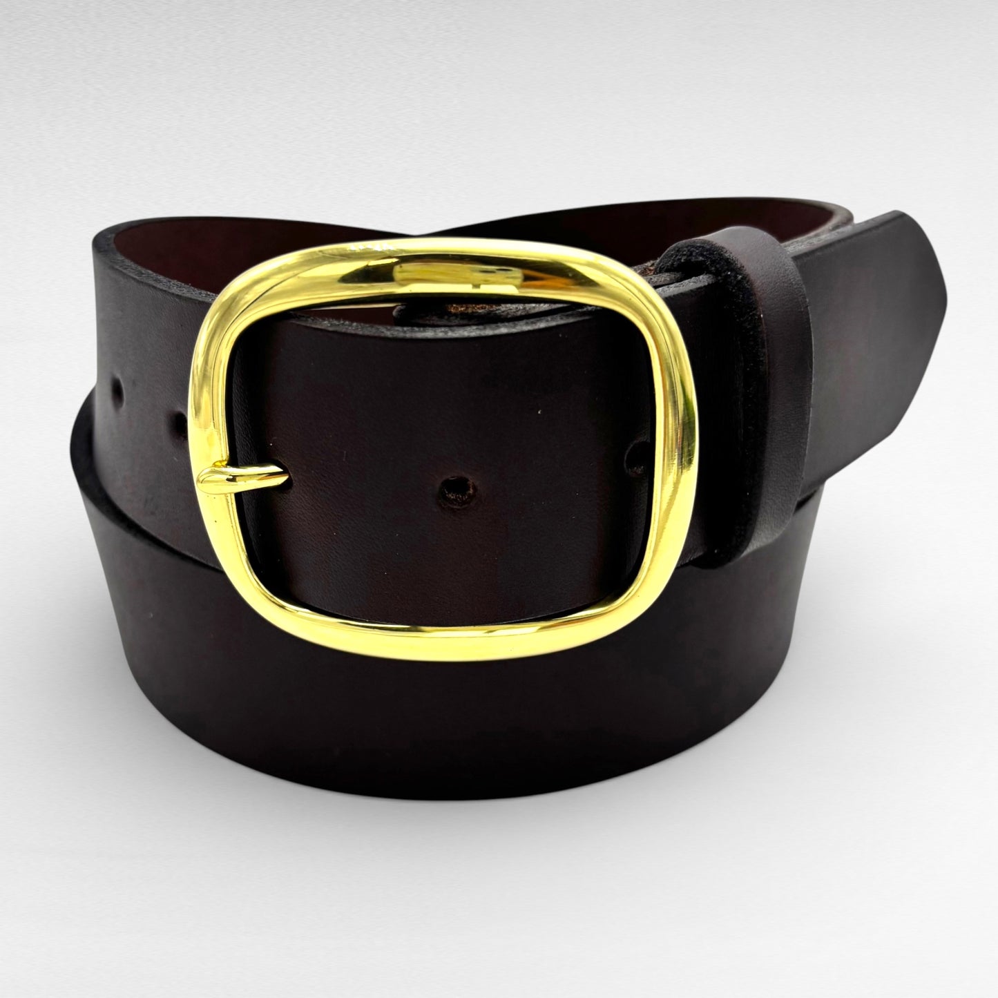 Dark Brown Bridle Leather Belt – 1 3/4” | Handcrafted in USA