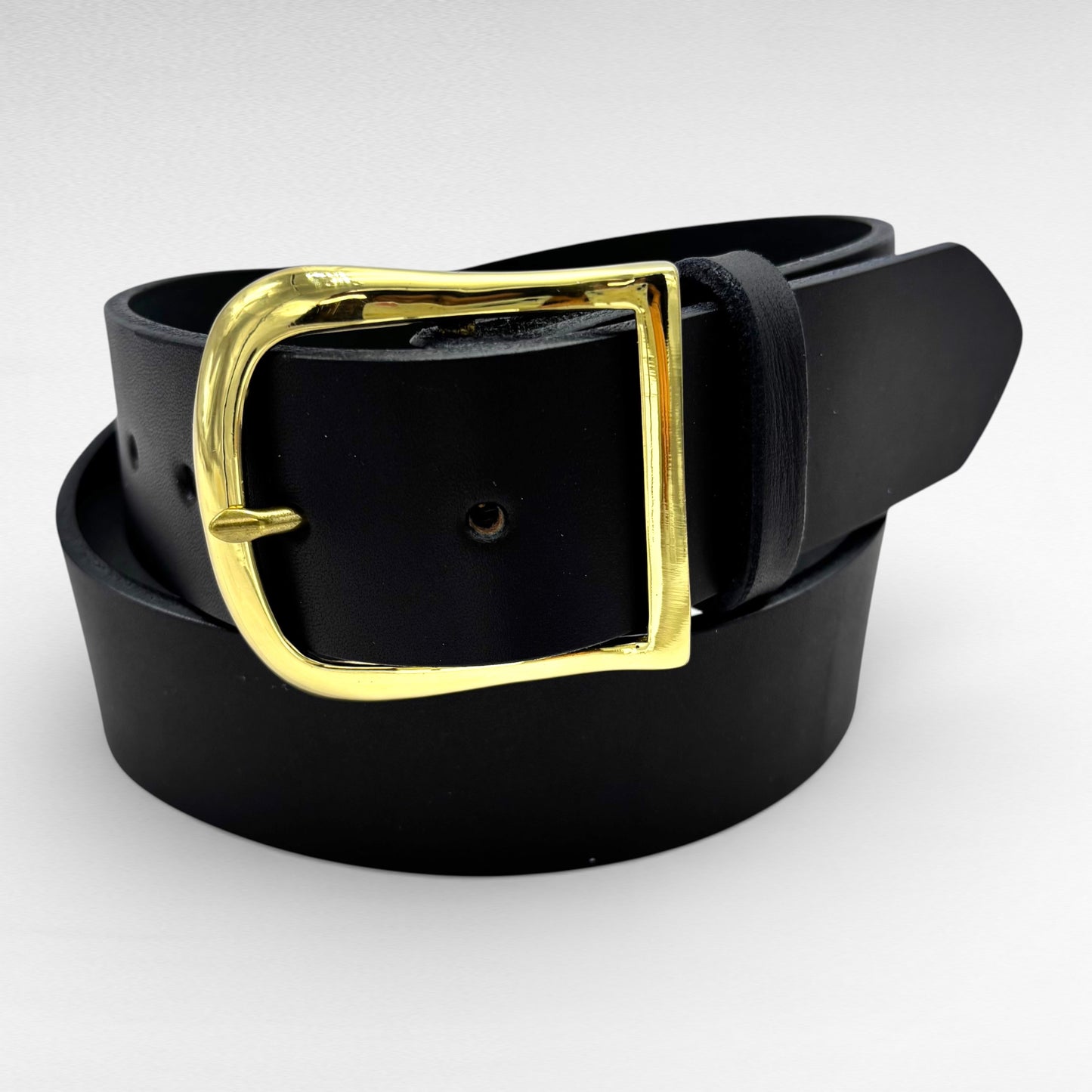 Black Bridle Leather Belt – 1 3/4” Bridle Leather – Handcrafted in USA