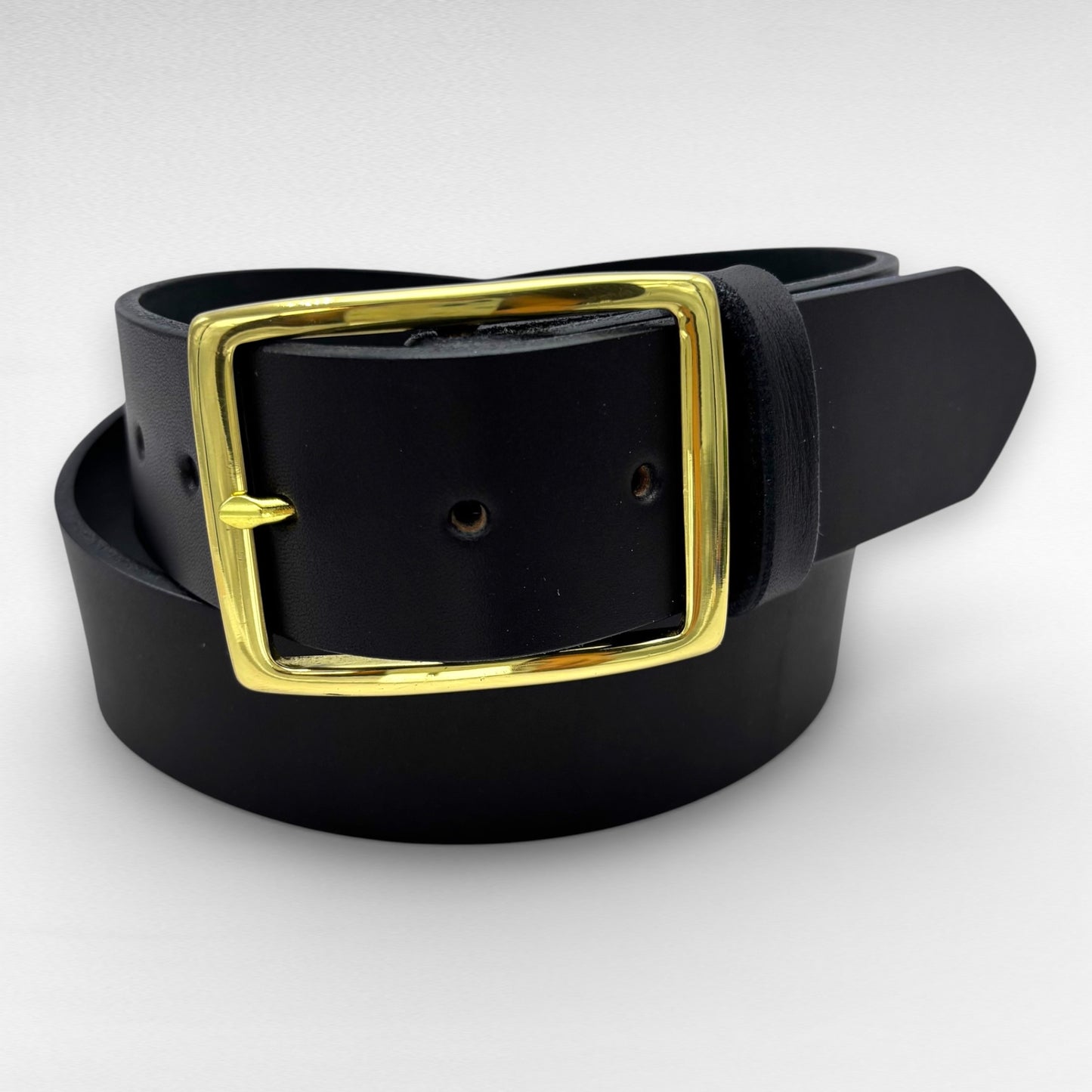 Black Bridle Leather Belt – 1 3/4” Bridle Leather – Handcrafted in USA