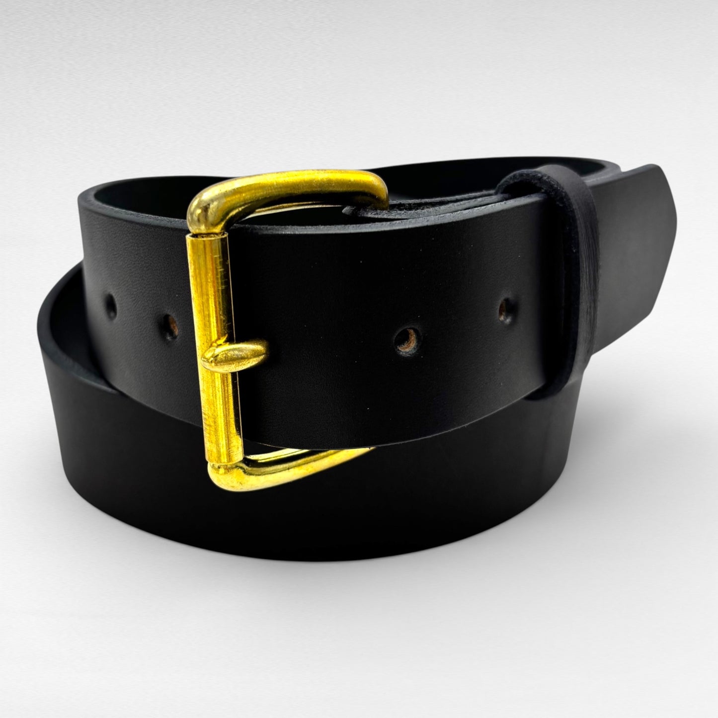 Black Bridle Leather Belt – 1 3/4” Bridle Leather – Handcrafted in USA