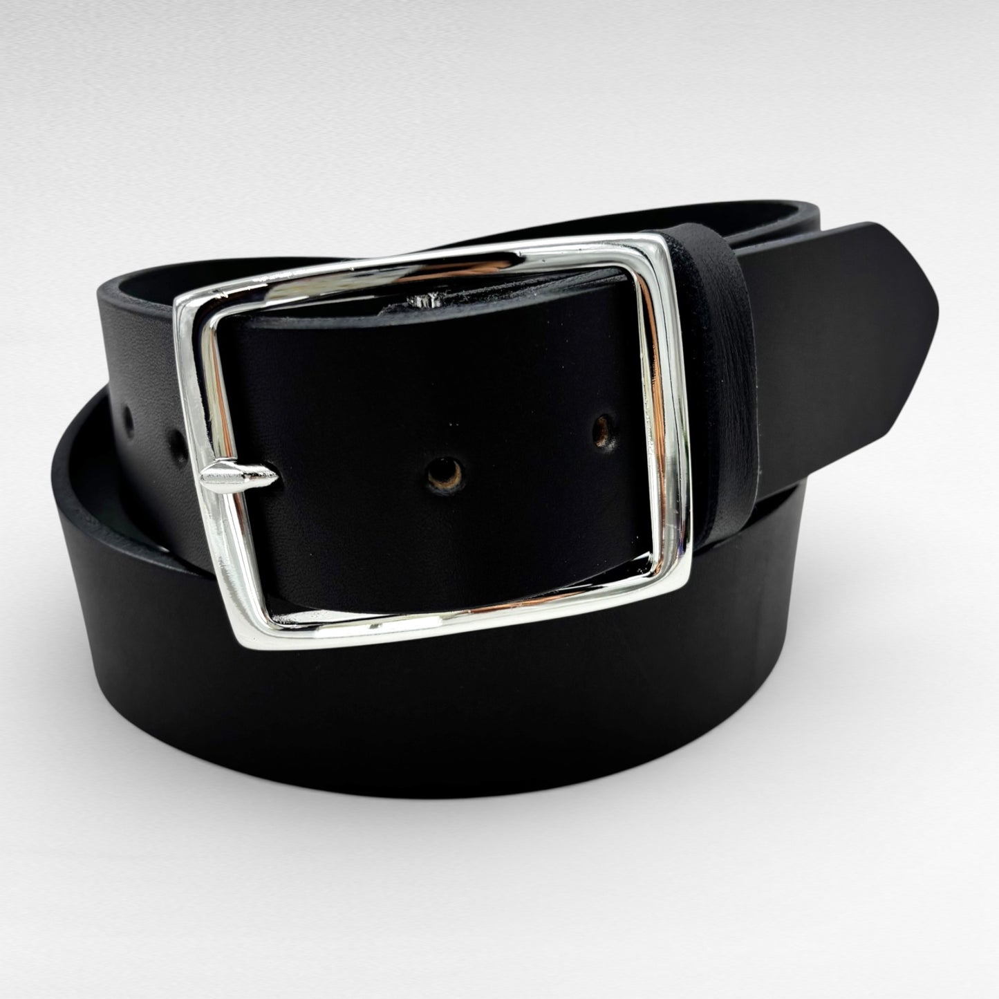 Black Bridle Leather Belt – 1 3/4” Bridle Leather – Handcrafted in USA